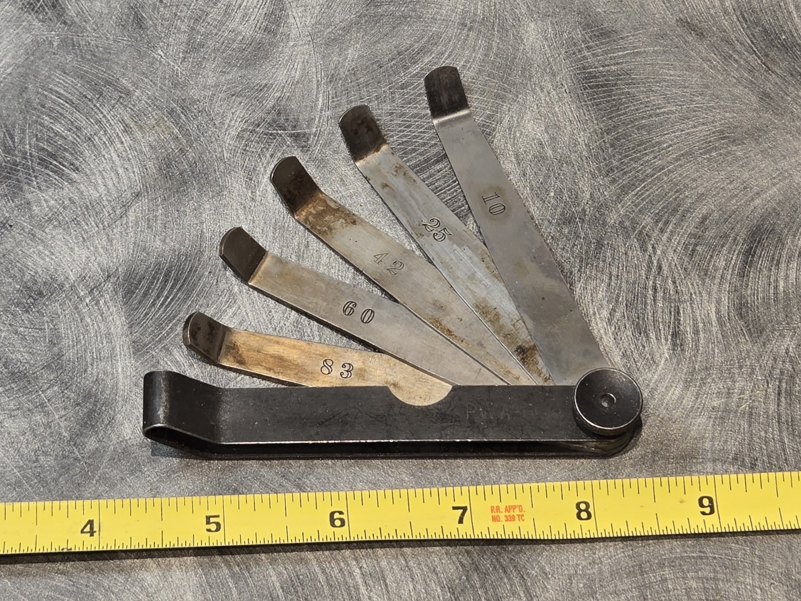 Vintage PRATT & WHITNEY AVIATION PWA-672 Valve Clearance Bent Tip Feeler Gauge