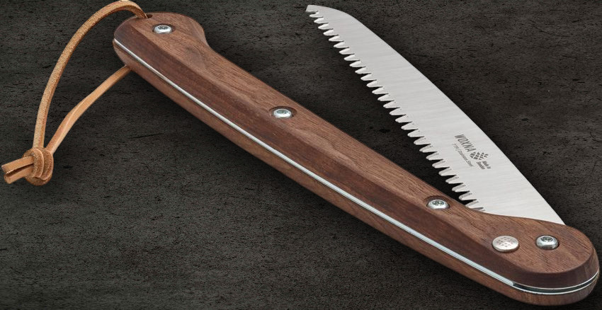WOXNA Ljusnan Folding Saw 10″ Satin Finish 10C28Mo2 Steel Blade Walnut Handle