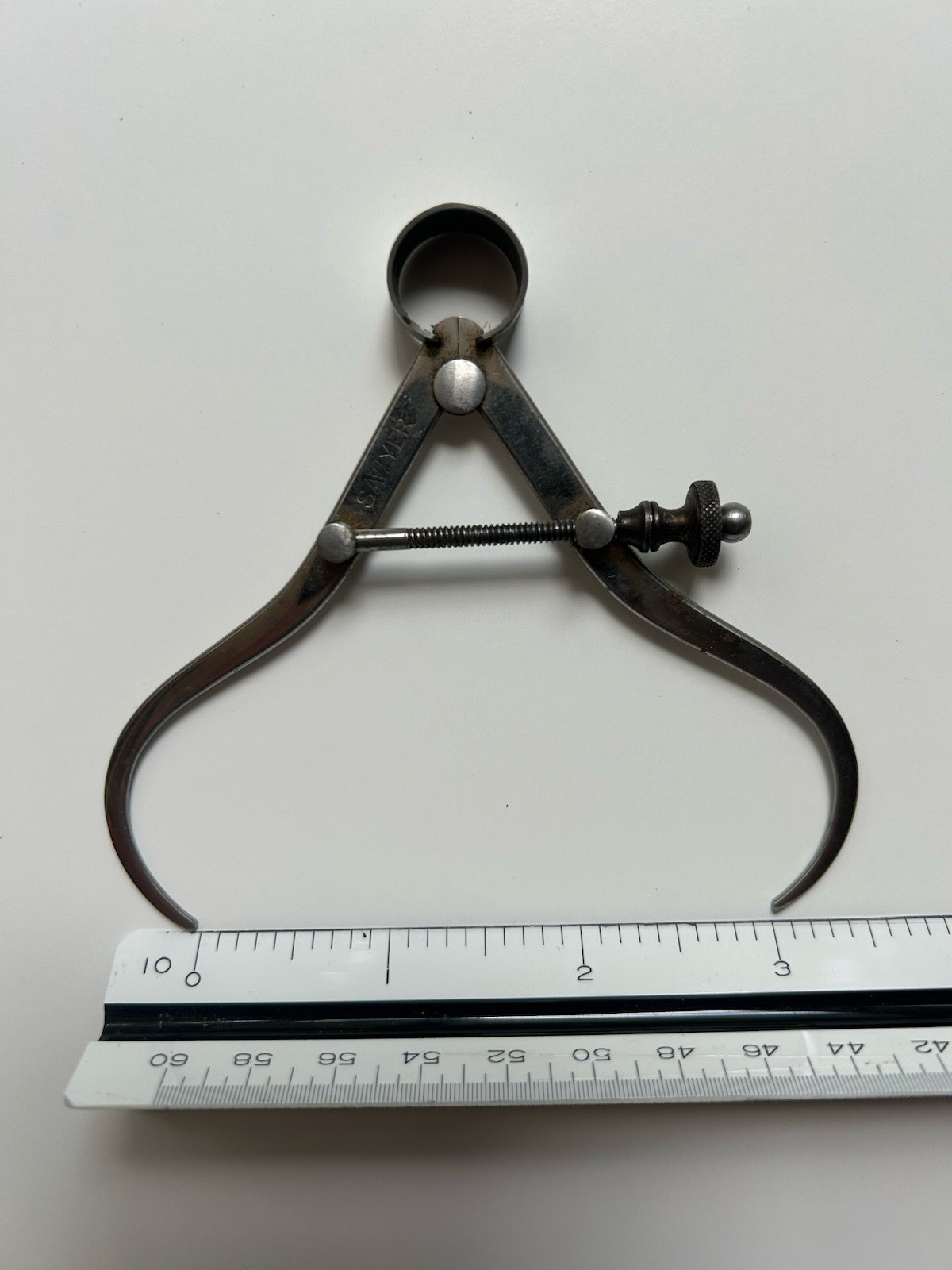 Vintage Sawyer 3” Outside Caliper With Flat Legs small 3 inch outside caliper
