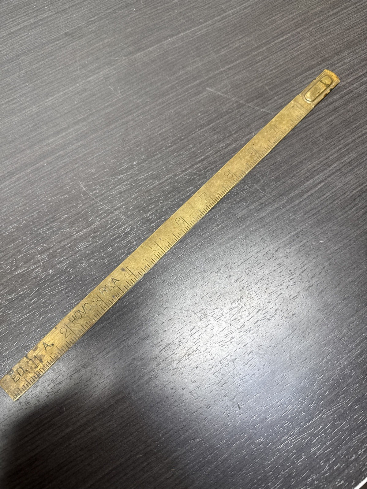 Vintage Brass Folding Ruler 24-inch