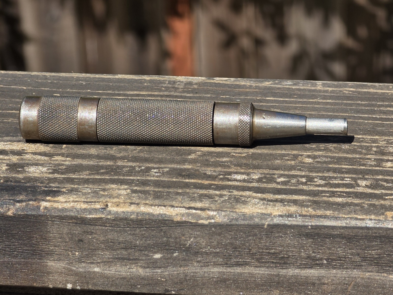 Vintage L.S. Starrett No. 18-B Spring Loaded Automatic Center Punch USA Tool