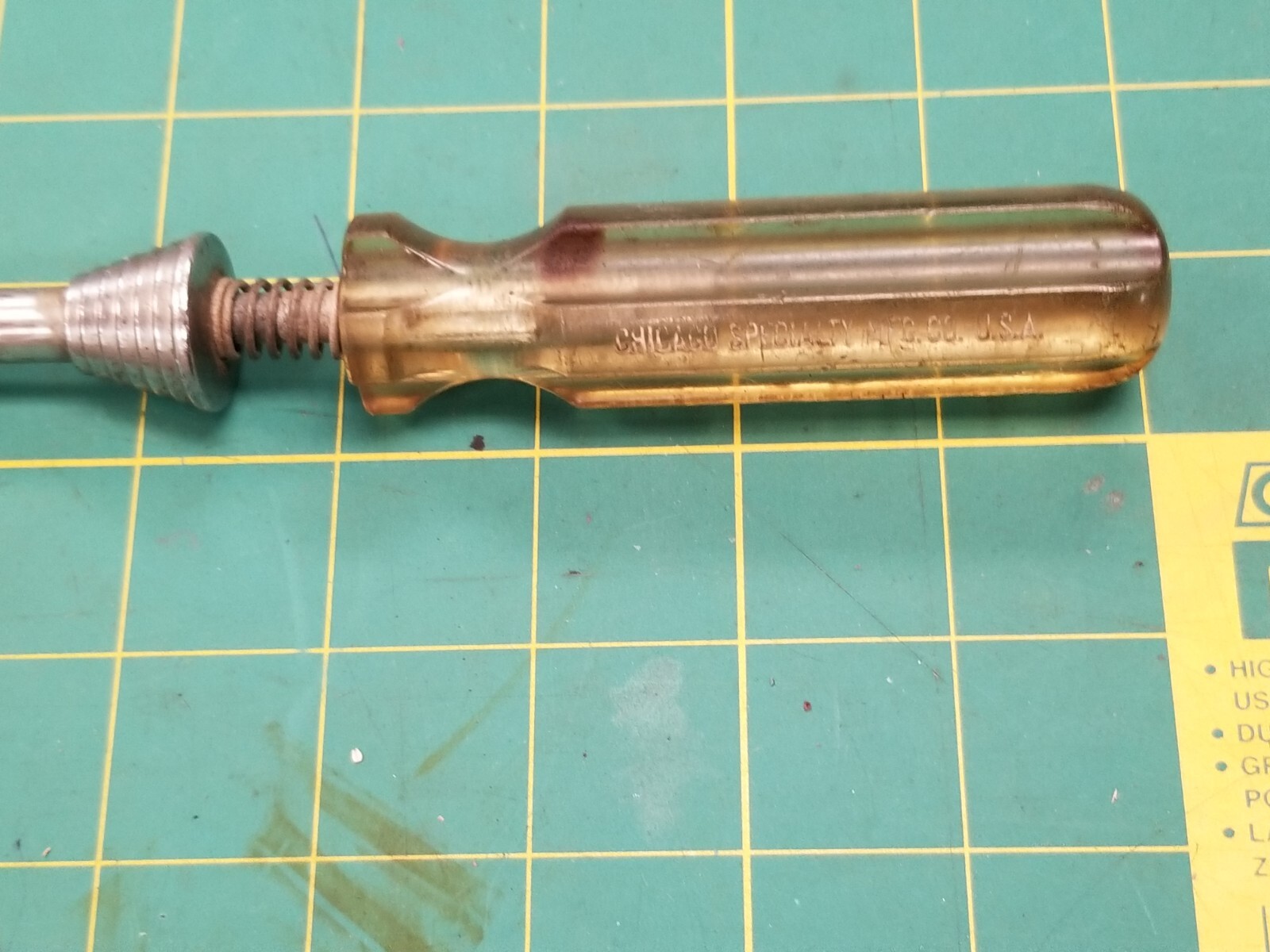 Vintage Chicago Specialty Mfg 3015 Rimster Hex Head Screw Holding Screwdriver