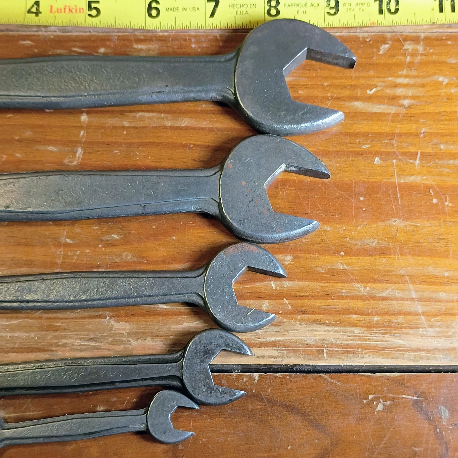 Set Of 5 Vintage Barcalo Forged In USA Open Ended Wrenches 1″ To 5/16″