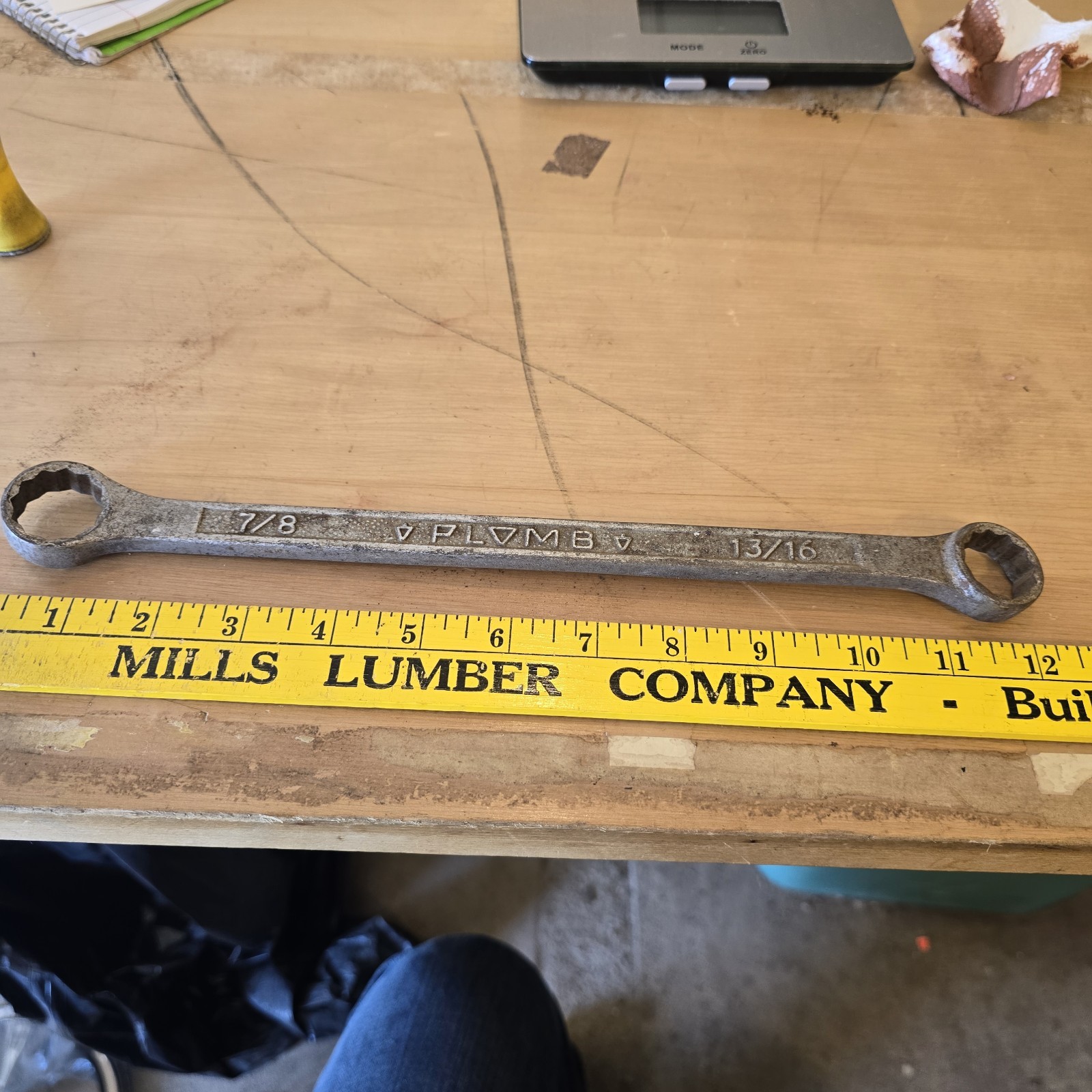 Vintage PLOMB MFD 1140 Box-End Wrench 7/8″ x 13/16″ USA Pre-1947 LA Tool Co. Pro