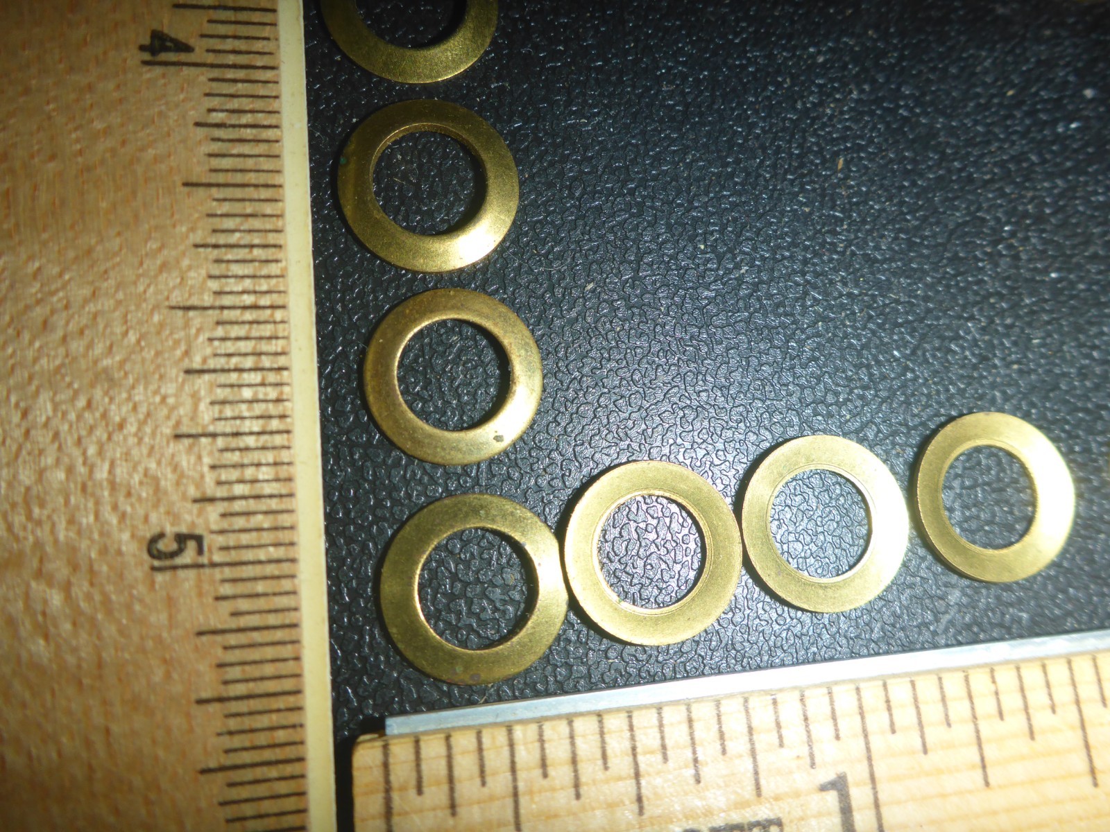 235 New Old Stock Convex Concave Solid Brass Washer Plumbing Repair Part 7/16″od