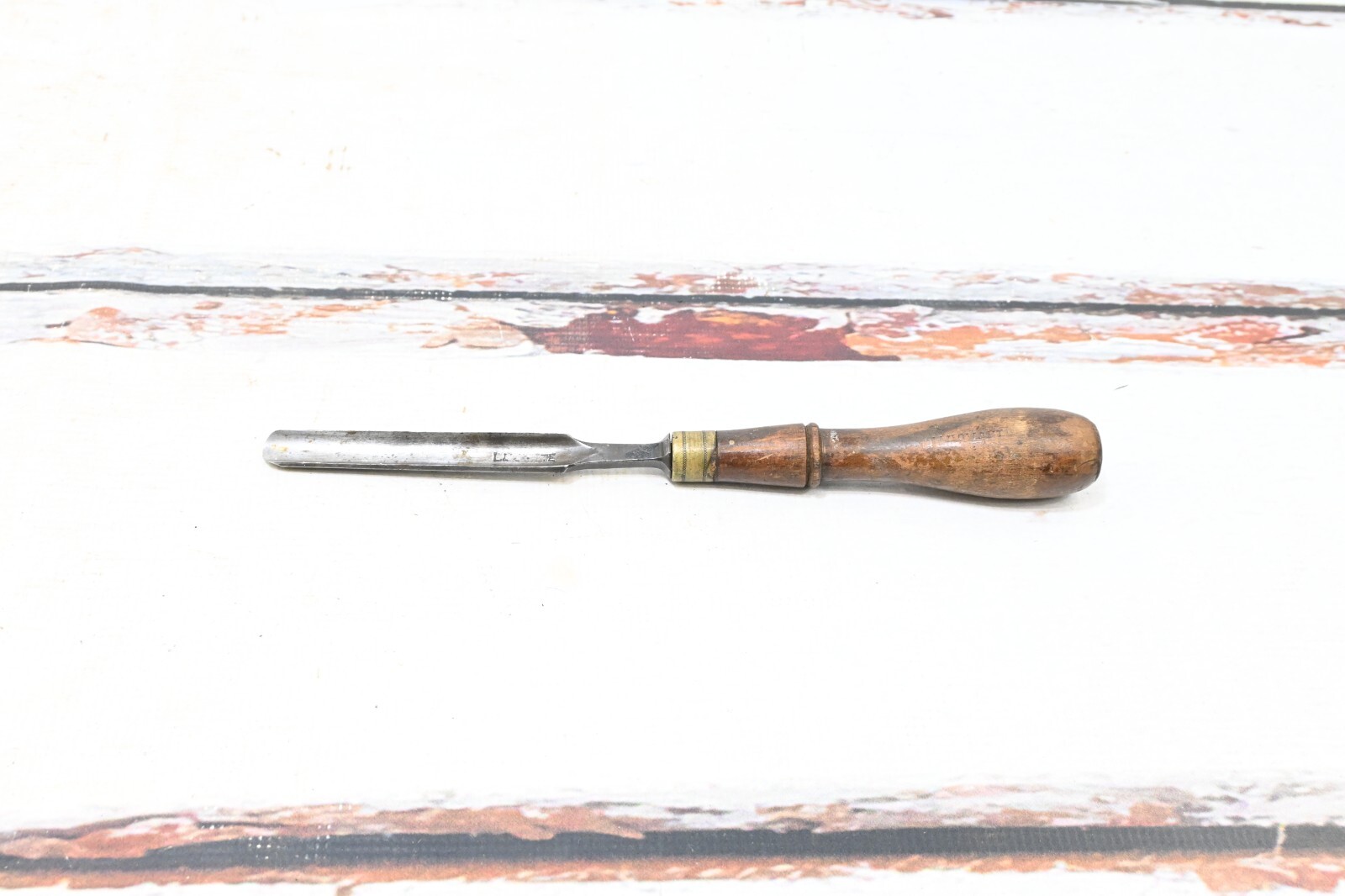 Antq/Vntg 11.75″ L. & I. J. White Wood Carving Tool Gouge Chisel 5/8″Cutting Edg