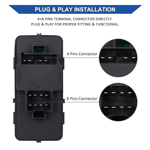 Power Master Window Switch 10283834 – Compatible with Chevy Impala 2000-2005,