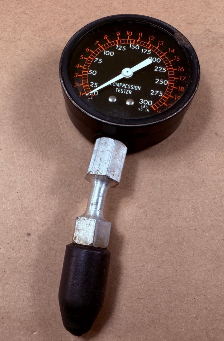 Vintage Hawk Automotive Compression Tester 300 Lbs Sq In No 3335 Made in USA