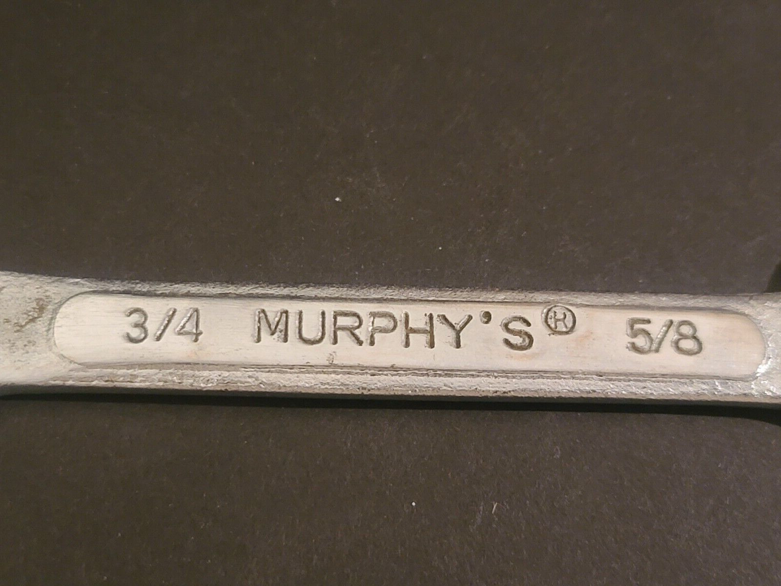 Vintage RARE Murphy’s Made In Taiwan 5/8″ 3/4 Drop Forged Steel Open End Wrench