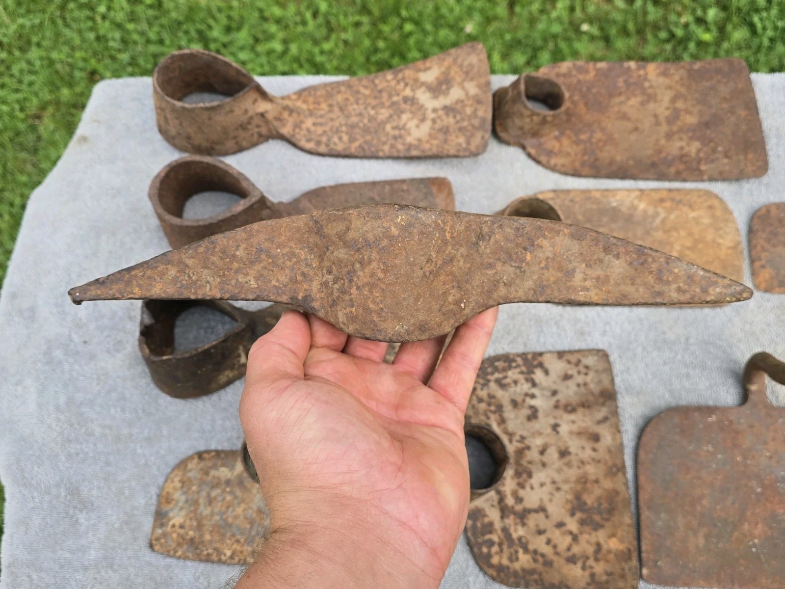 Vtg Grub Hoe Digging Farm Garden Adze Cultivator Plantation Old Tool Head Lot