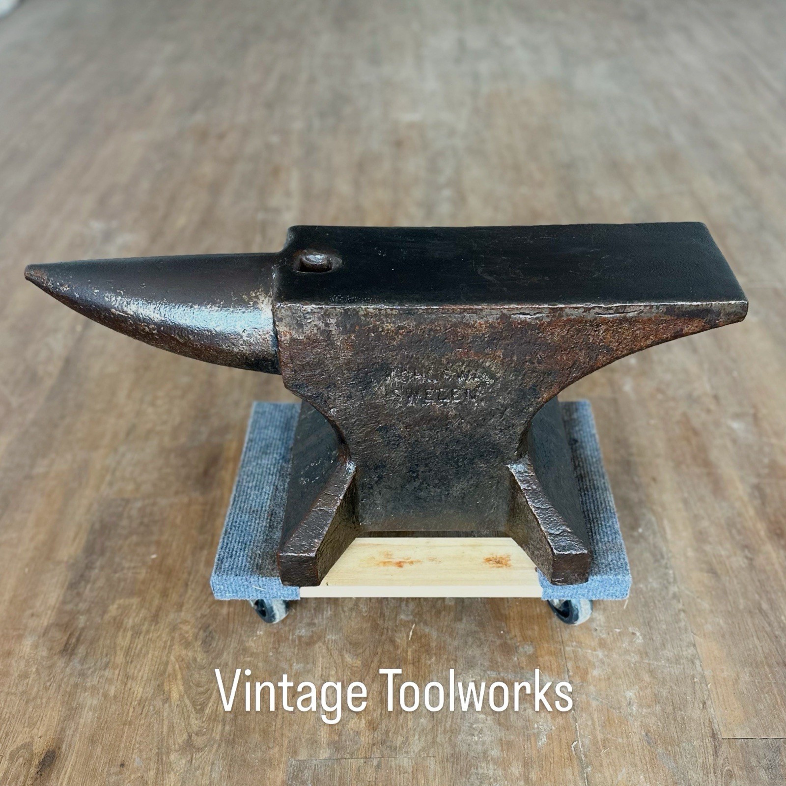 Vintage 304 Lb Kohlswa Single Horn Anvil, Upsetting Block, Free Biz Shipping