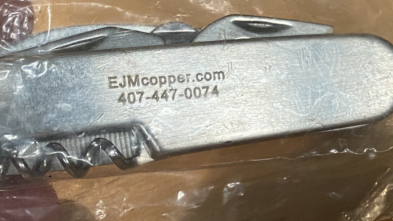NOS Vintage Ejmcopper Promo Pocket Multi Tool Pocket Knife Tool