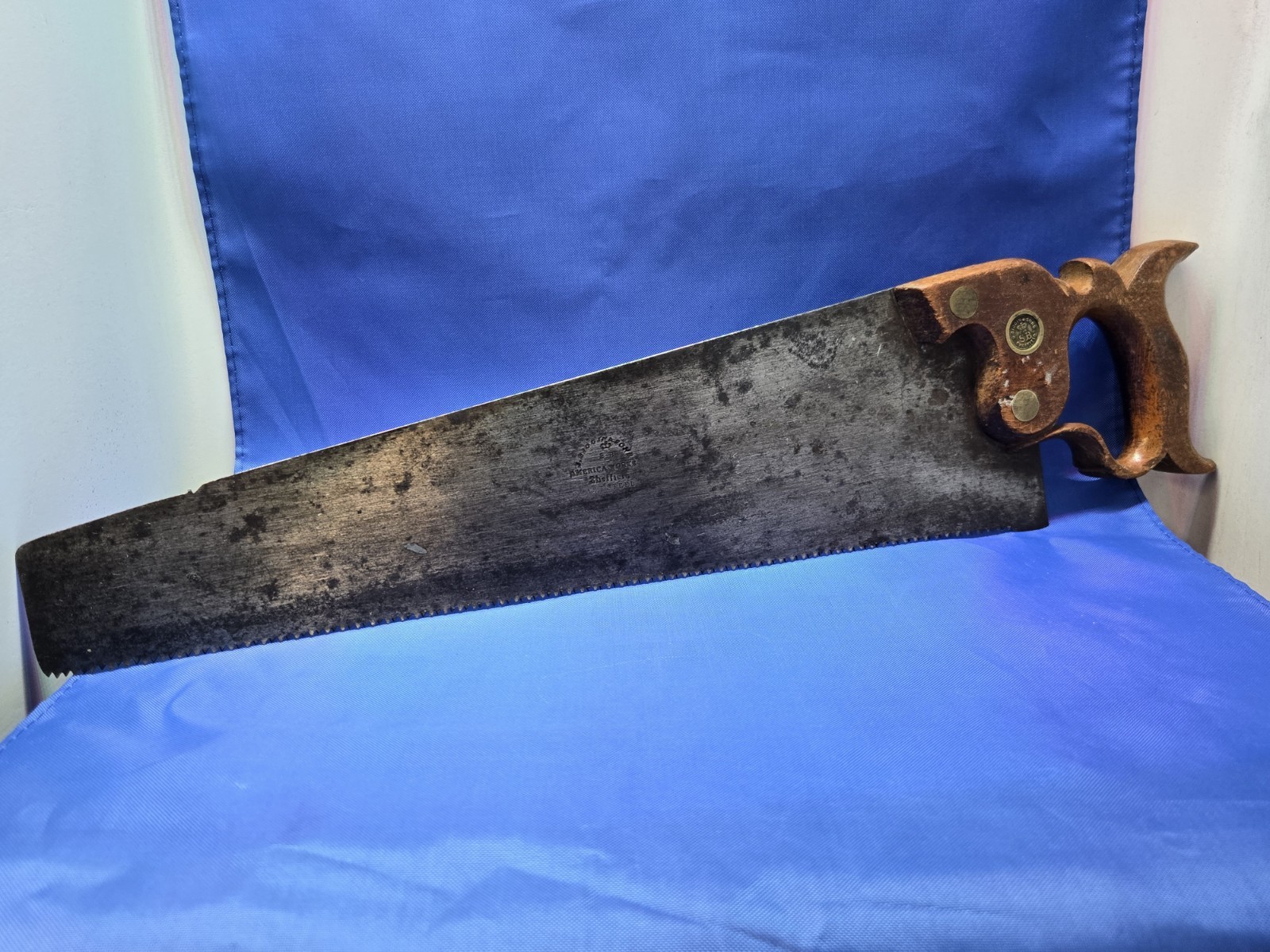 Antique Victorian S. Biggin & Sons Hand Saw – “America Works” – Sheffield,…