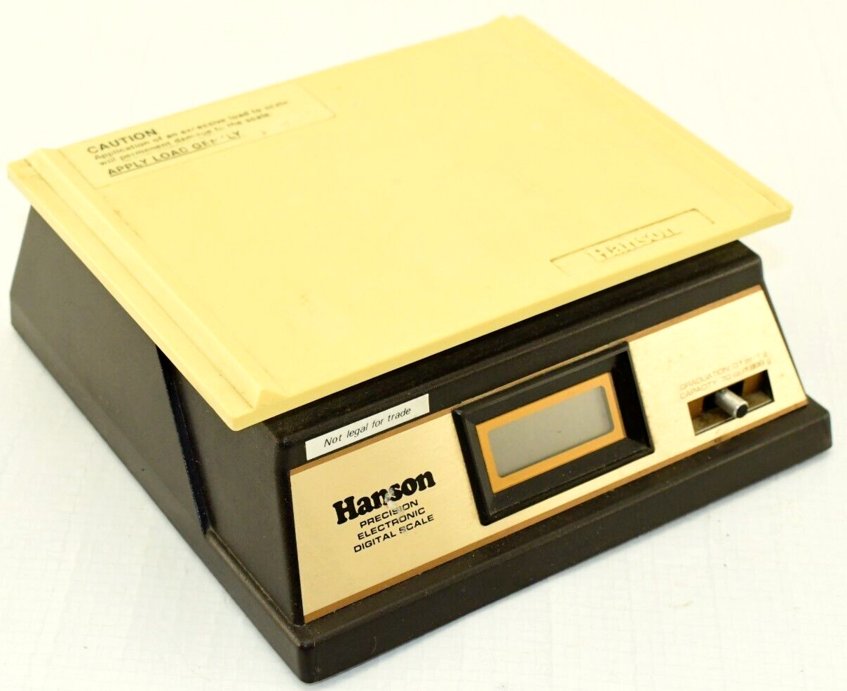 Vintage Hanson Precision Electronic Digital Scale – 70 oz Capacity, 1 gram, 6″