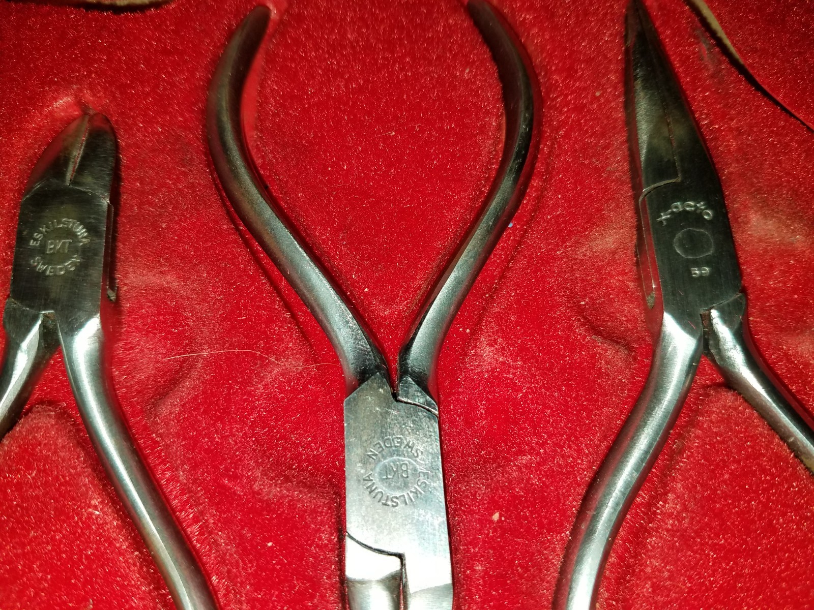 RARE Vintage X-ACTO SWEDISH AMERICAN PIIER SET OF 5, NICE SET OF PLIERS, CUTTERS
