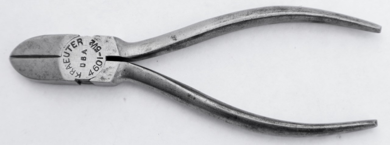 Kraeuter (USA) No. 4601-5 1/2 Wire Side Cutting Pliers / Vintage Hand Tool / MTT
