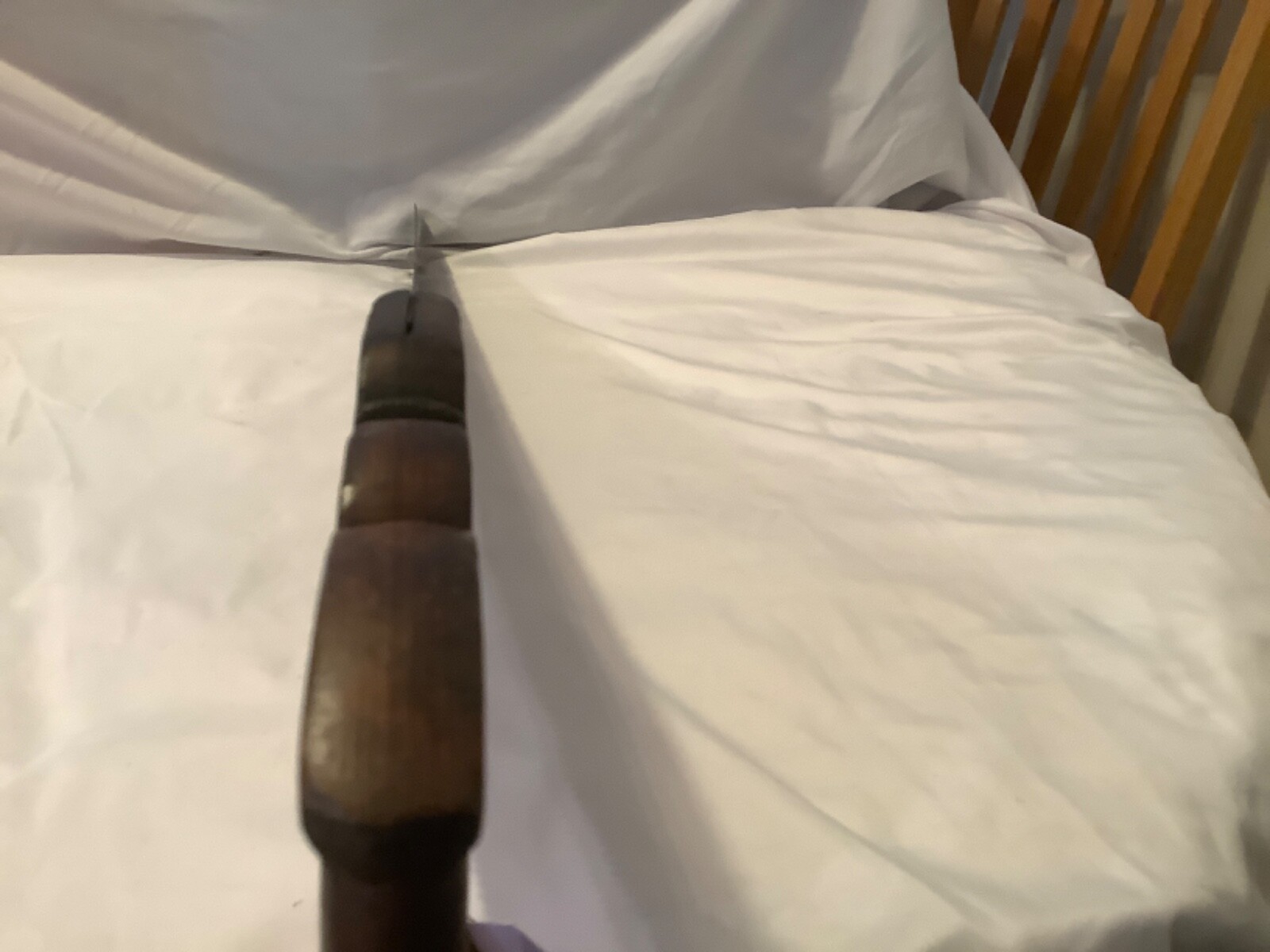 Vintage Antique Rare Alcan Cast Steel Warranted 8P Hand Saw w/ Etching Carpentry