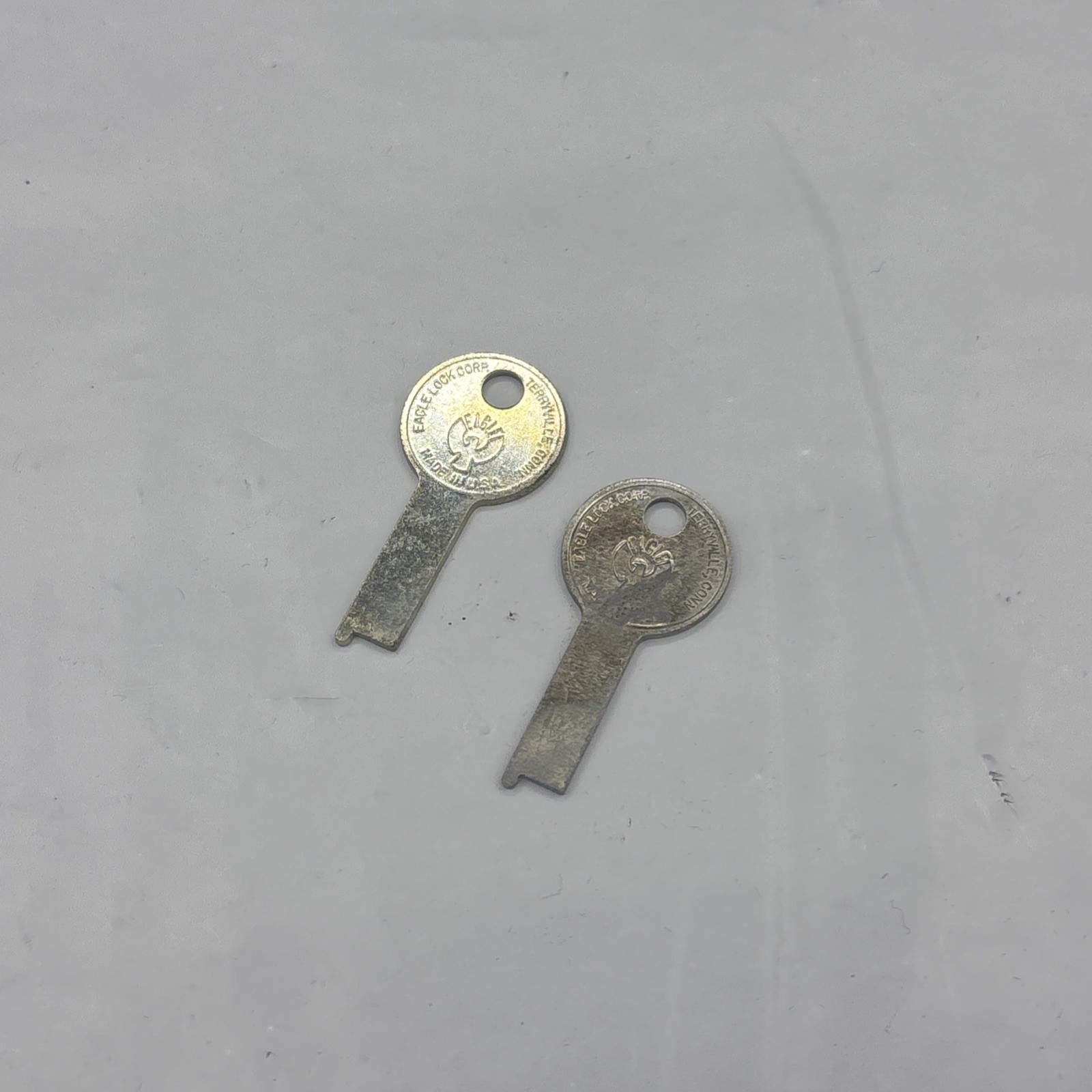 Flat Key Lock Chest Suitcase Eagle Lock Co. Lot Of 2