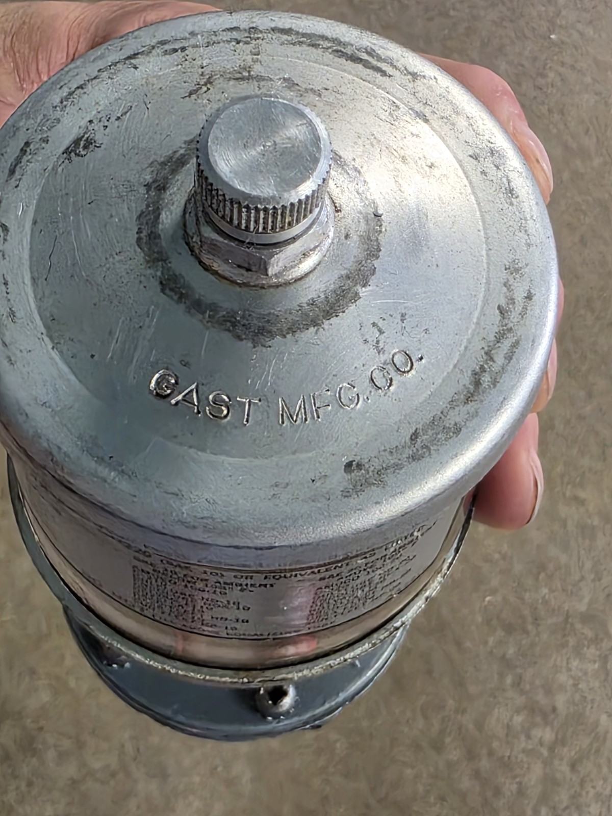 Gast MFG Co. Pneumatic Oiler / Lubricator – Industrial Air Line Equipment