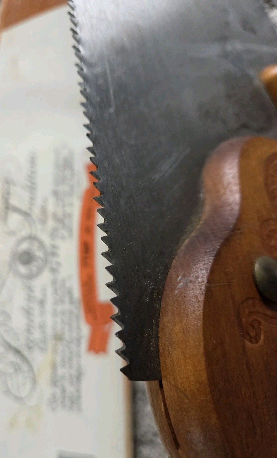 Vintage Sandvik 277 Serpent/Dragon Wooden Handle Hand Saw New Other 26″