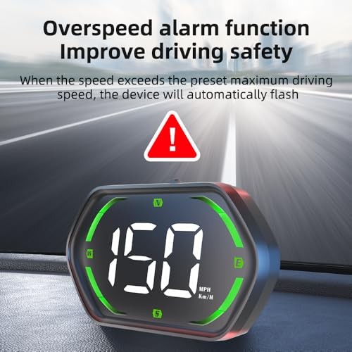 Universal GPS Speedometer HUD for Cars – 2025 New Head Up Display with Green