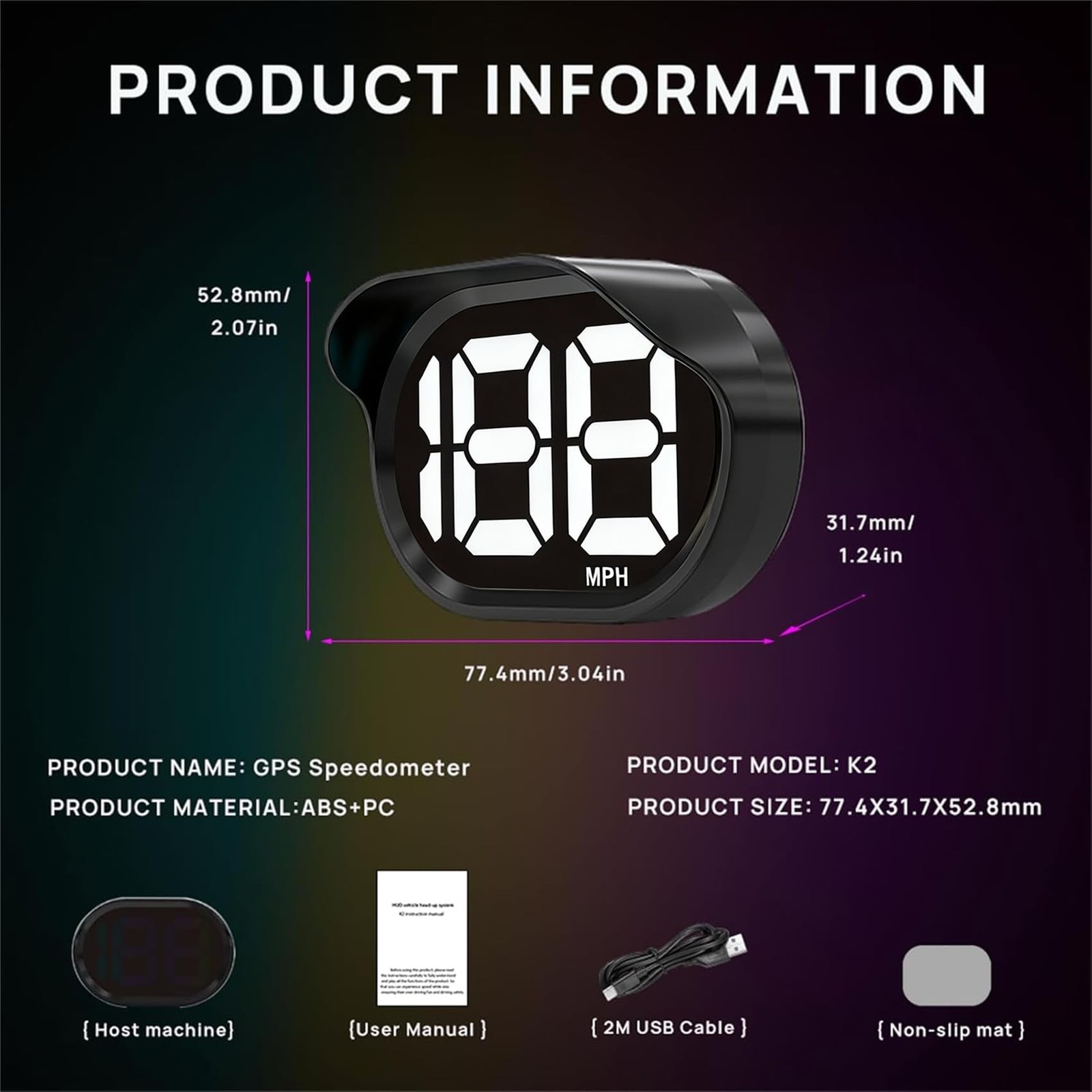 GPS Digital Speedometer for Car MPH, USB Connect Plug and Play for Car Truck …