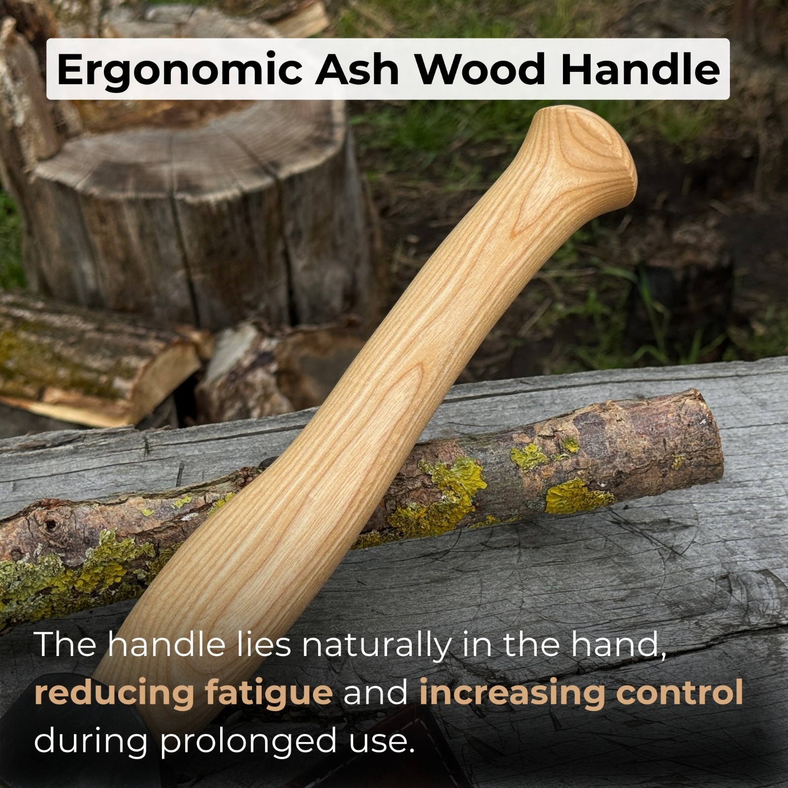 52100 Hand Forged Wood Carving Adze for Bowls Kuksa and Green Woodworking