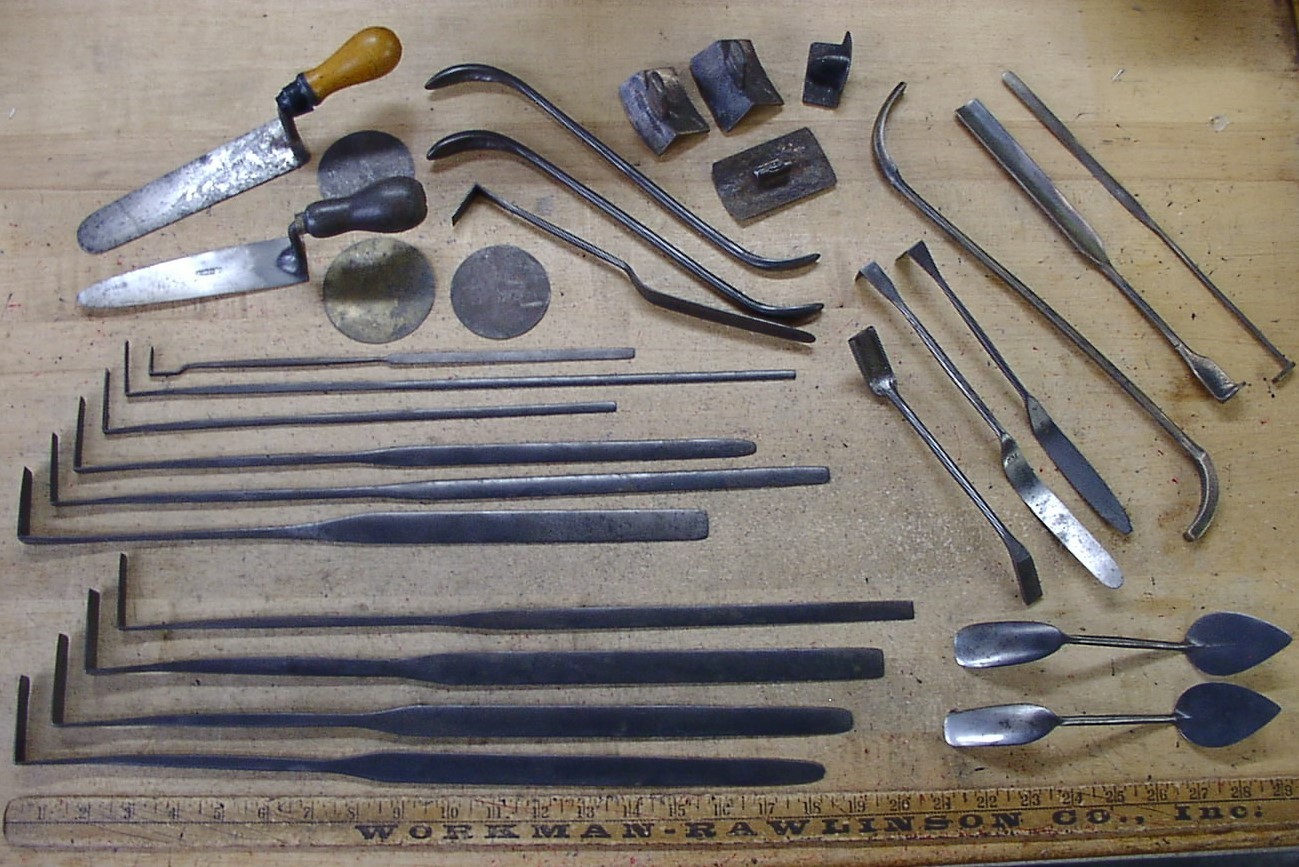 30 Antique Assorted Sand Casting Foundry Metal Tools Including Monk,Burr,& More!