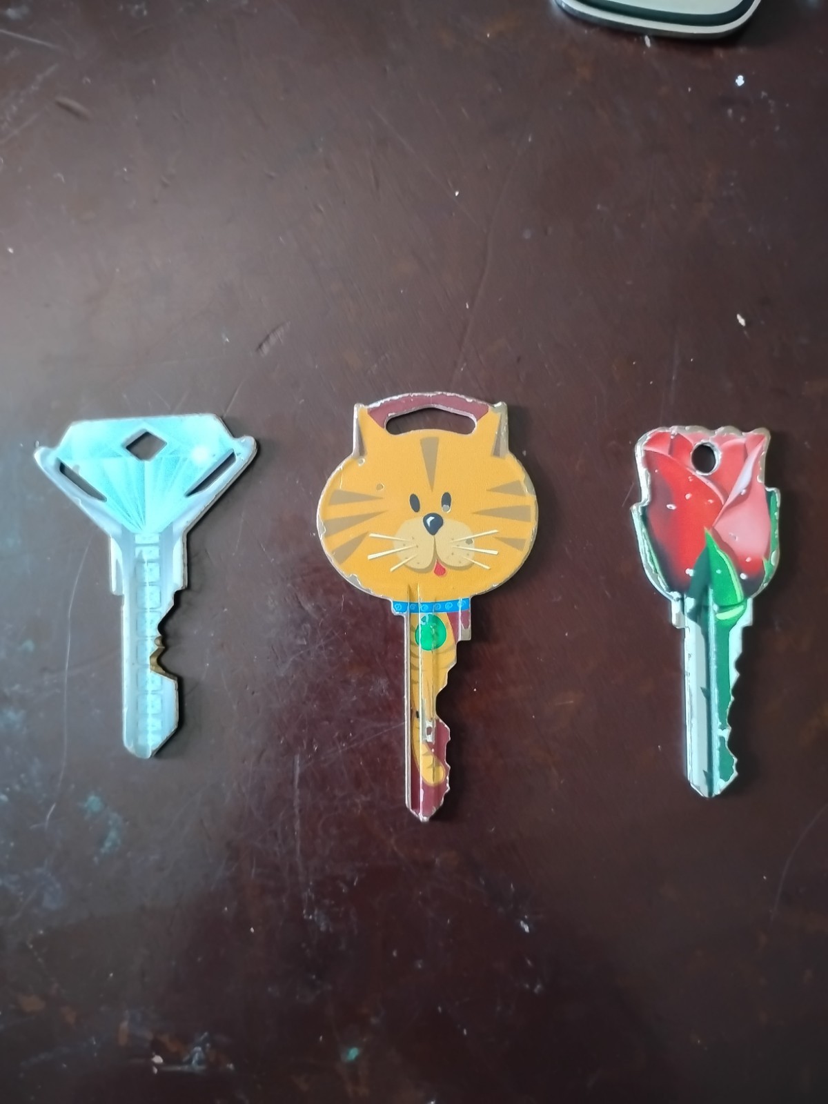 Three Sets Of Colorful Keys