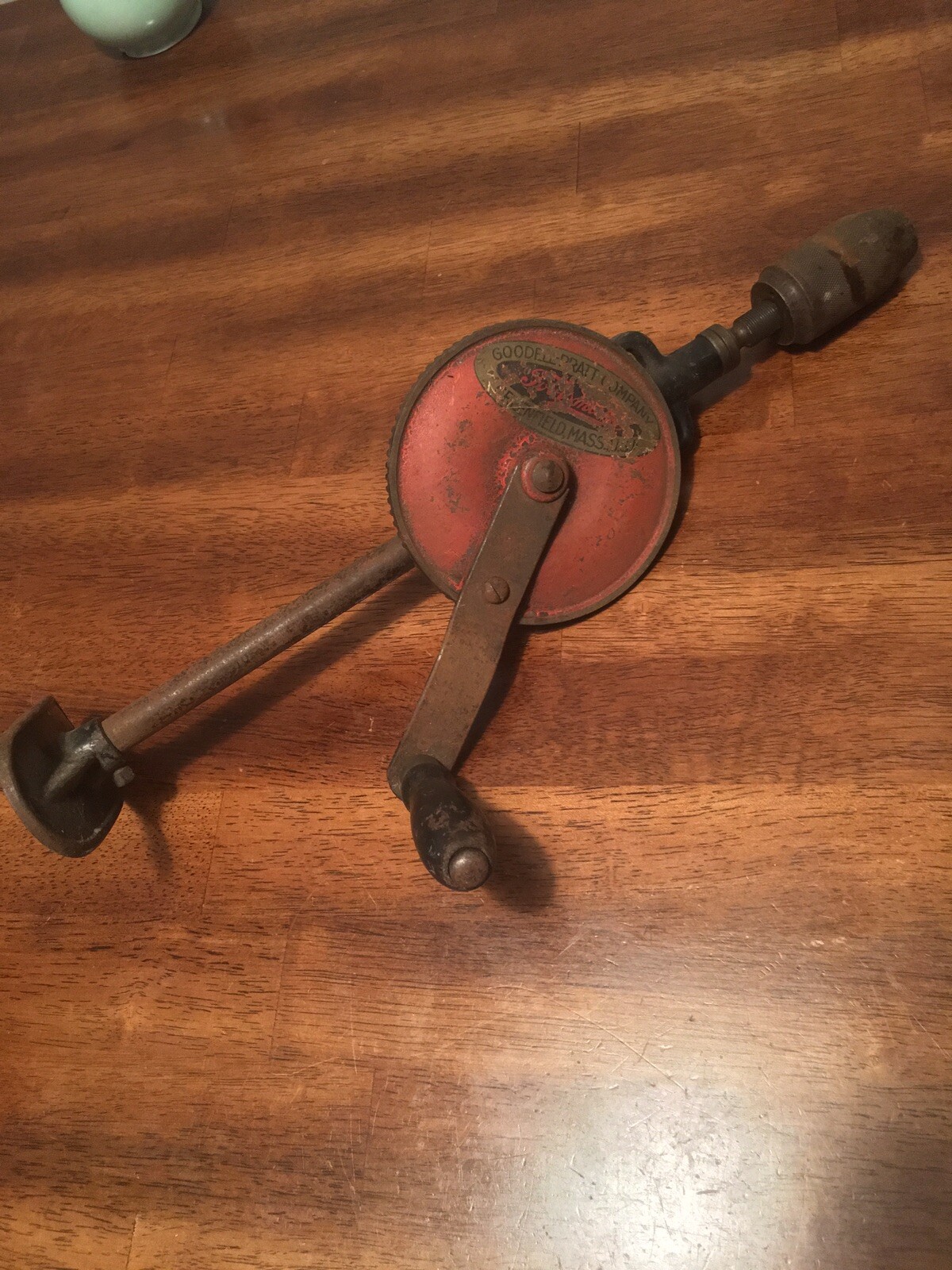 Antique Goodell Pratt Toolsmiths 0047 2 Speed Breast Plate Hand Drill