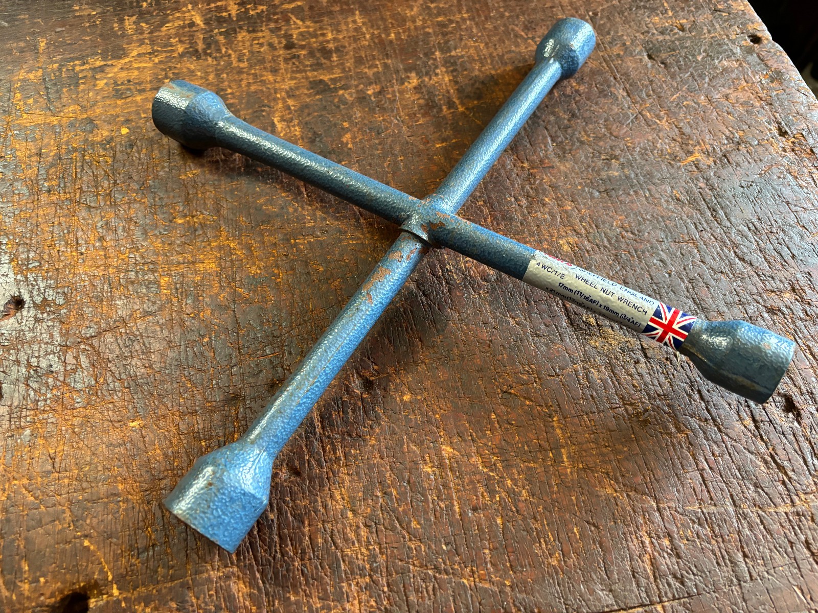 Vintage Melco 4 Way Metric Wheel Brace. British Classic Car Sheffield England