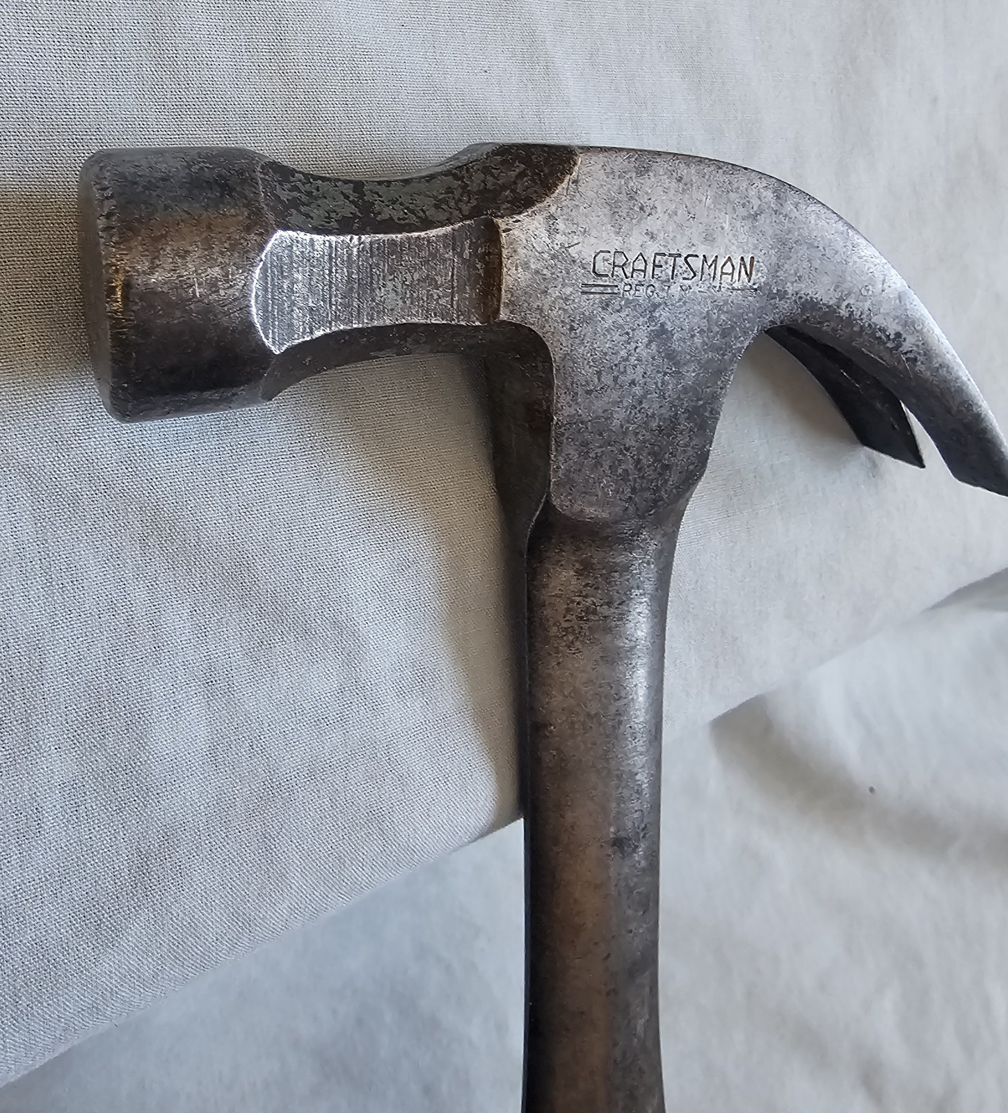 Vintage Craftsman Claw Hammer Genuine Stacked Leather Handle See Photos