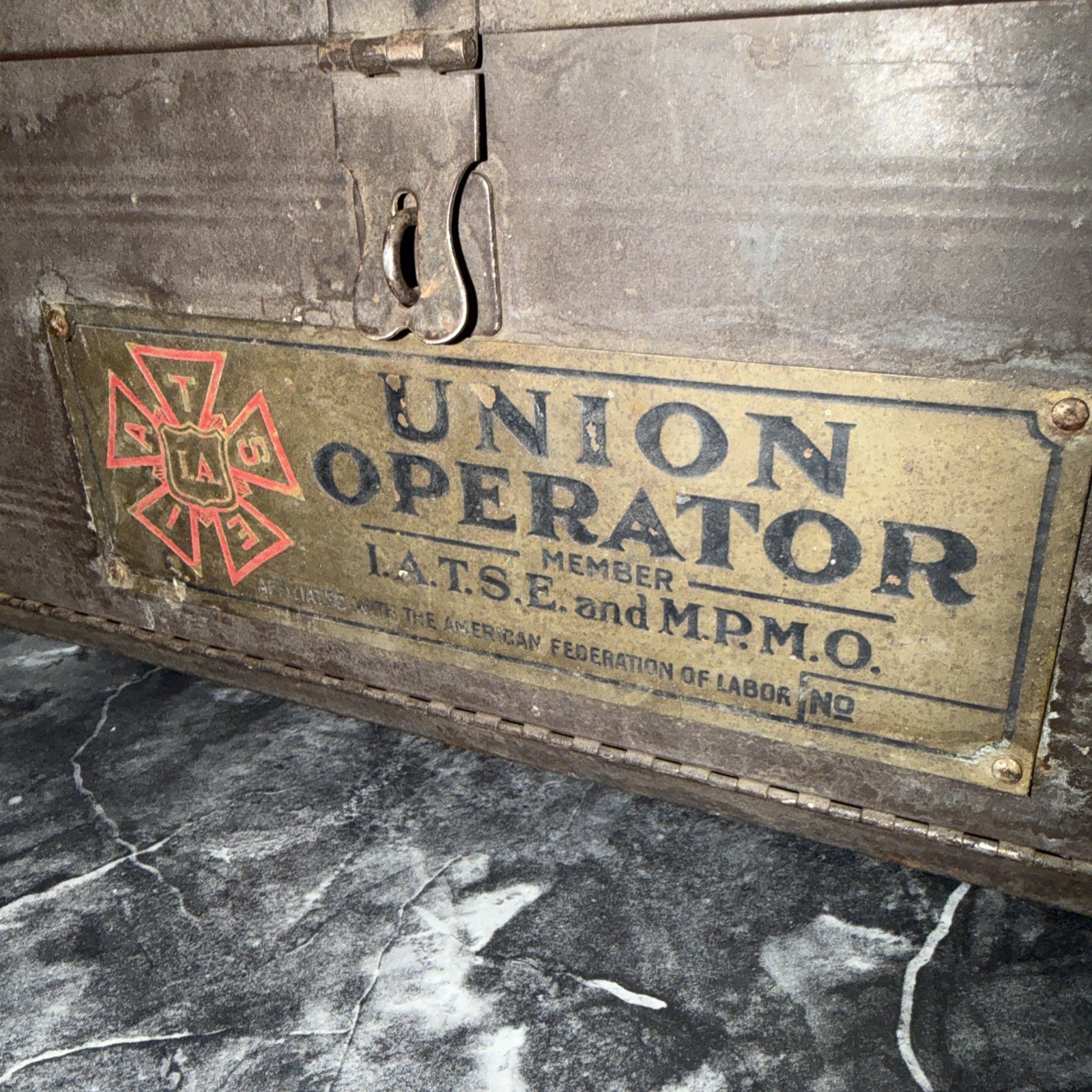 Vintage IATSE MPMO Union Operator Metal Tool Box Multi Drawer Theater Machinist