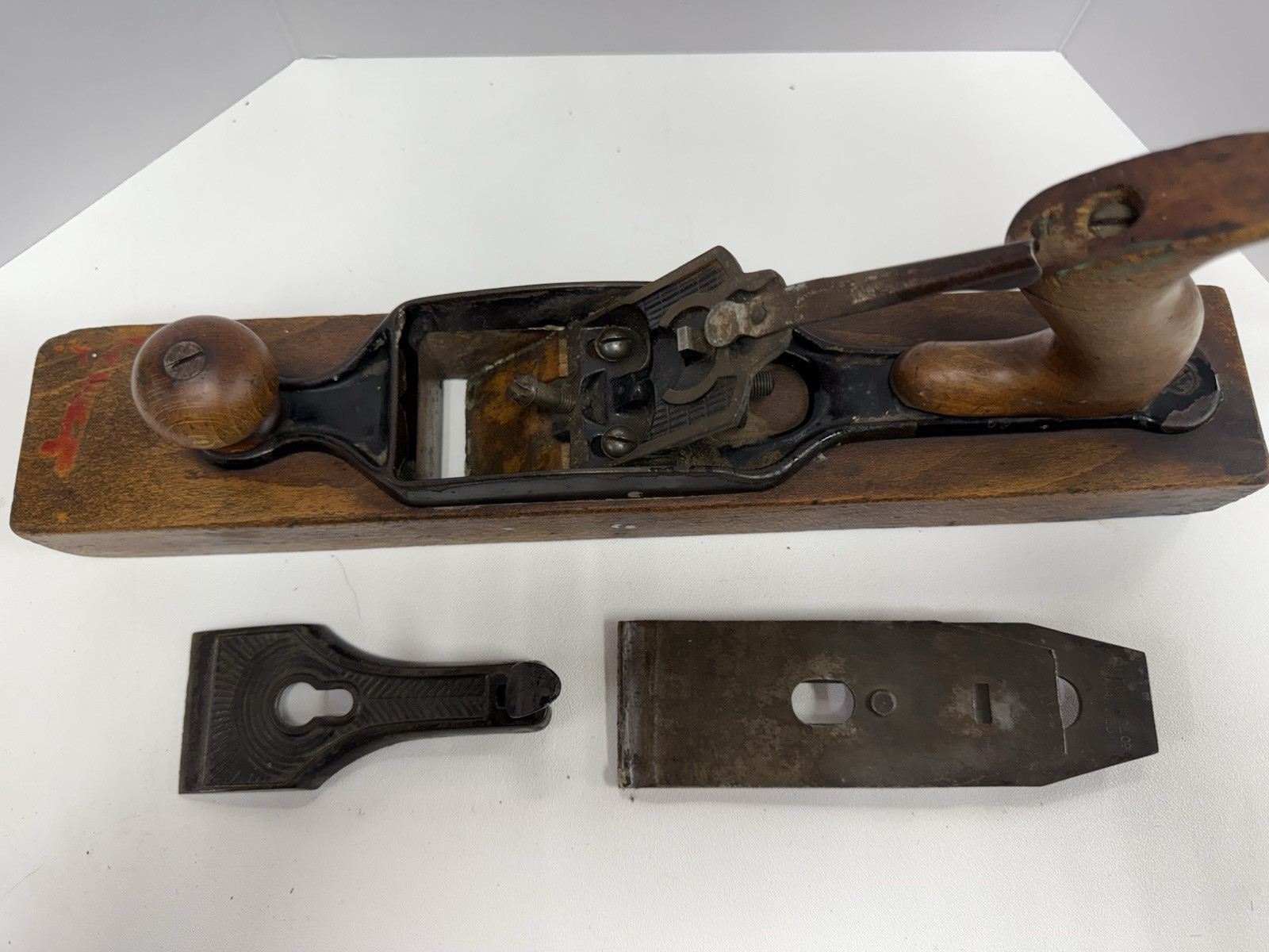 VTG Fulton 15” Transitional Wooden Hand Plane Sold By Sears Between 1904 To 1944