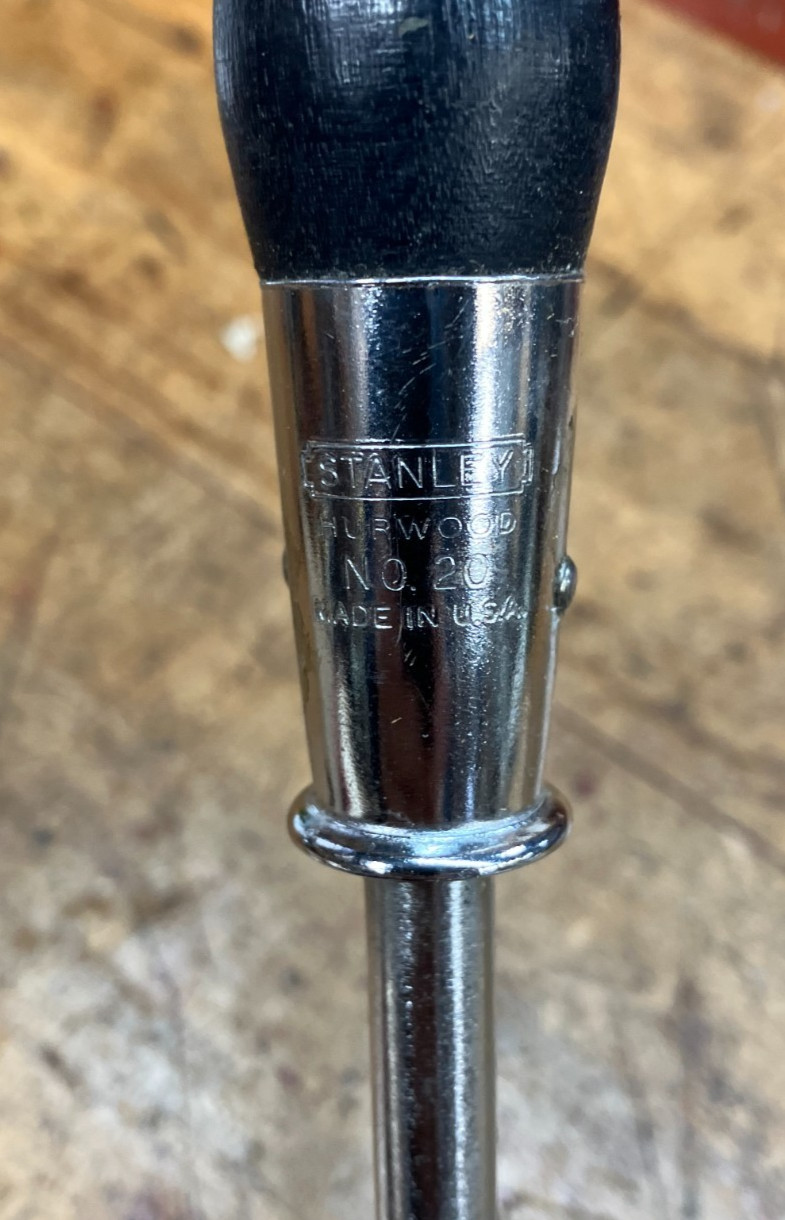 Clean Stanley Hurwood 8″ Screwdriver No.20- 3/8 Flat Tip