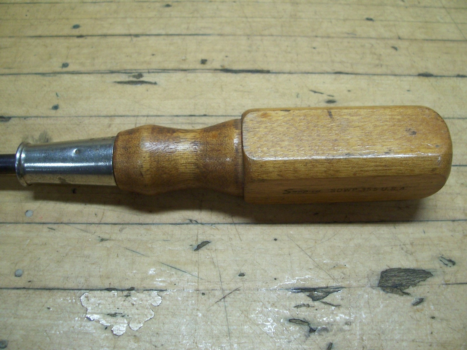 NICE Vintage Snap-On Wood Handle Phillips Screwdriver 12-1/2″ Tool SDWP-355 USA