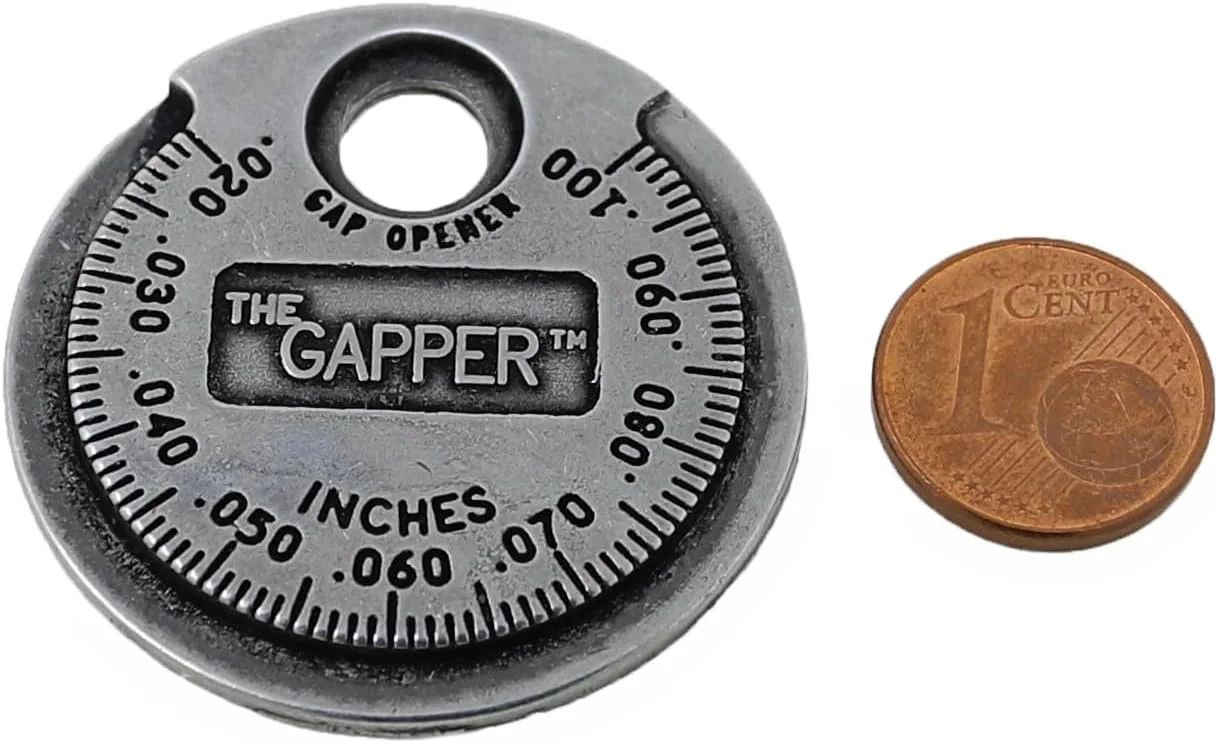3235 Spark Plug Gapper: Coin-Style Spark Plug Gap Tool, 0.020″–0.100″ Measureme