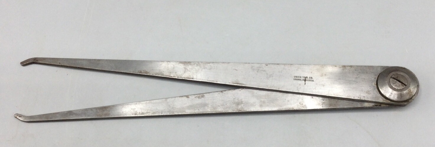 Vintage Union Tool Co. 10 1/2″ (L) Firm-Joint Caliper, Orange, Mass, USA