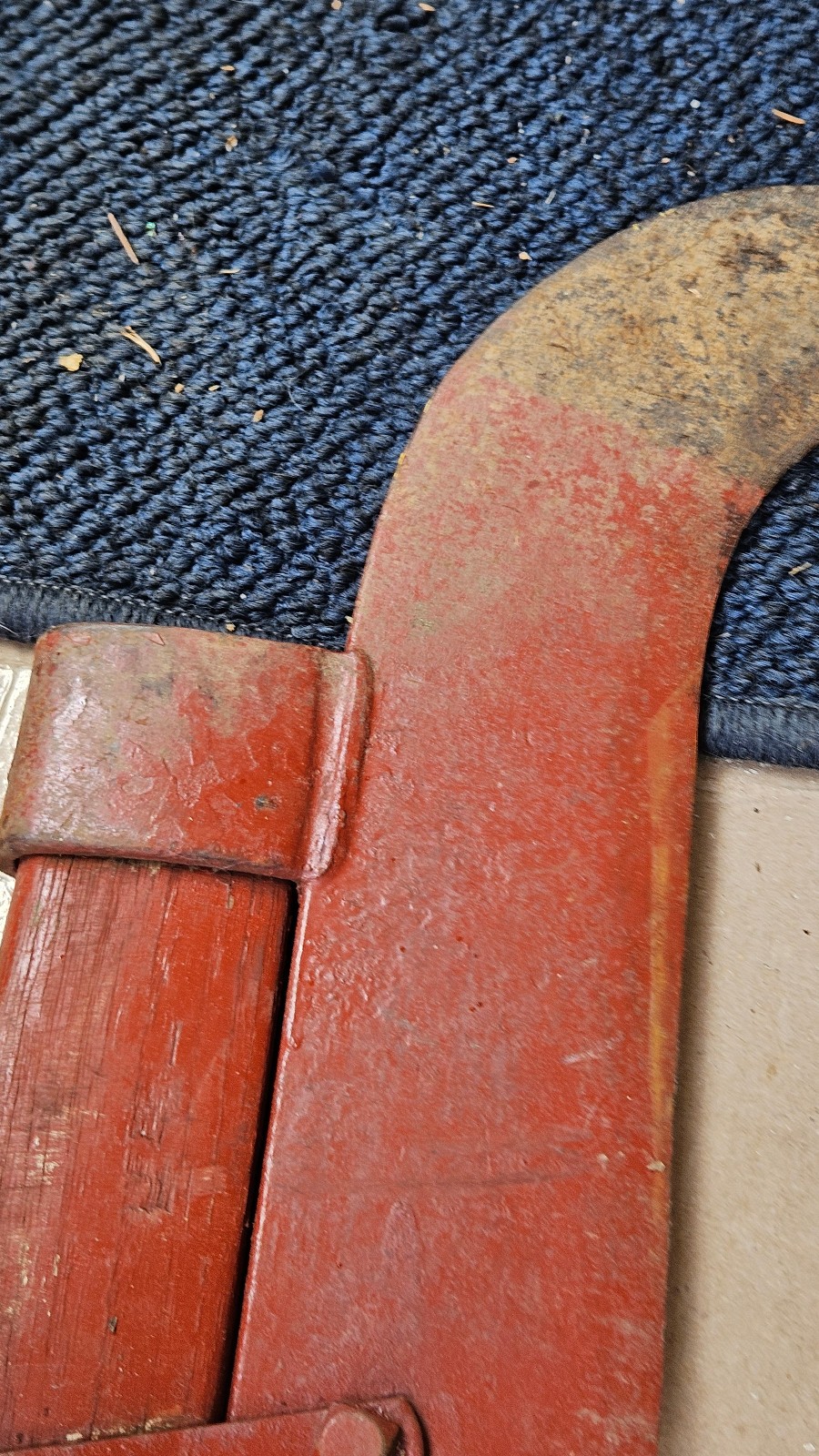 VINTAGE True Temper Kelly Works 42″ inch RED Fireman’s Brush Hook Axe w/Handle