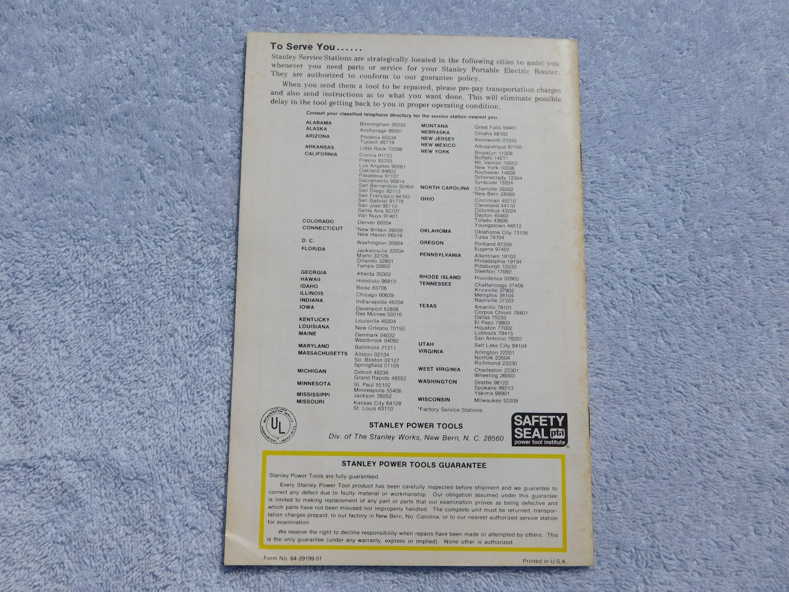 Original STANLEY POWER TOOLS – Operation of the MODERN ROUTER Instructions