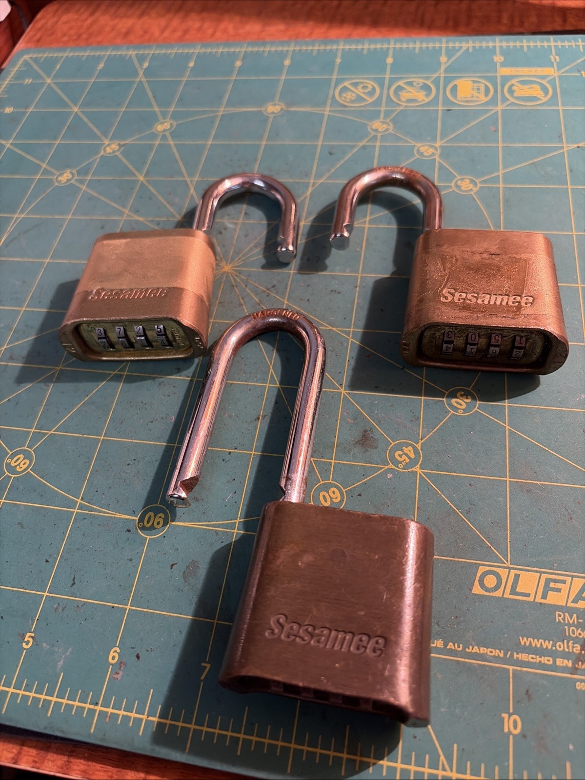 Lot of 3 Vintage Sesamee Combination Locks