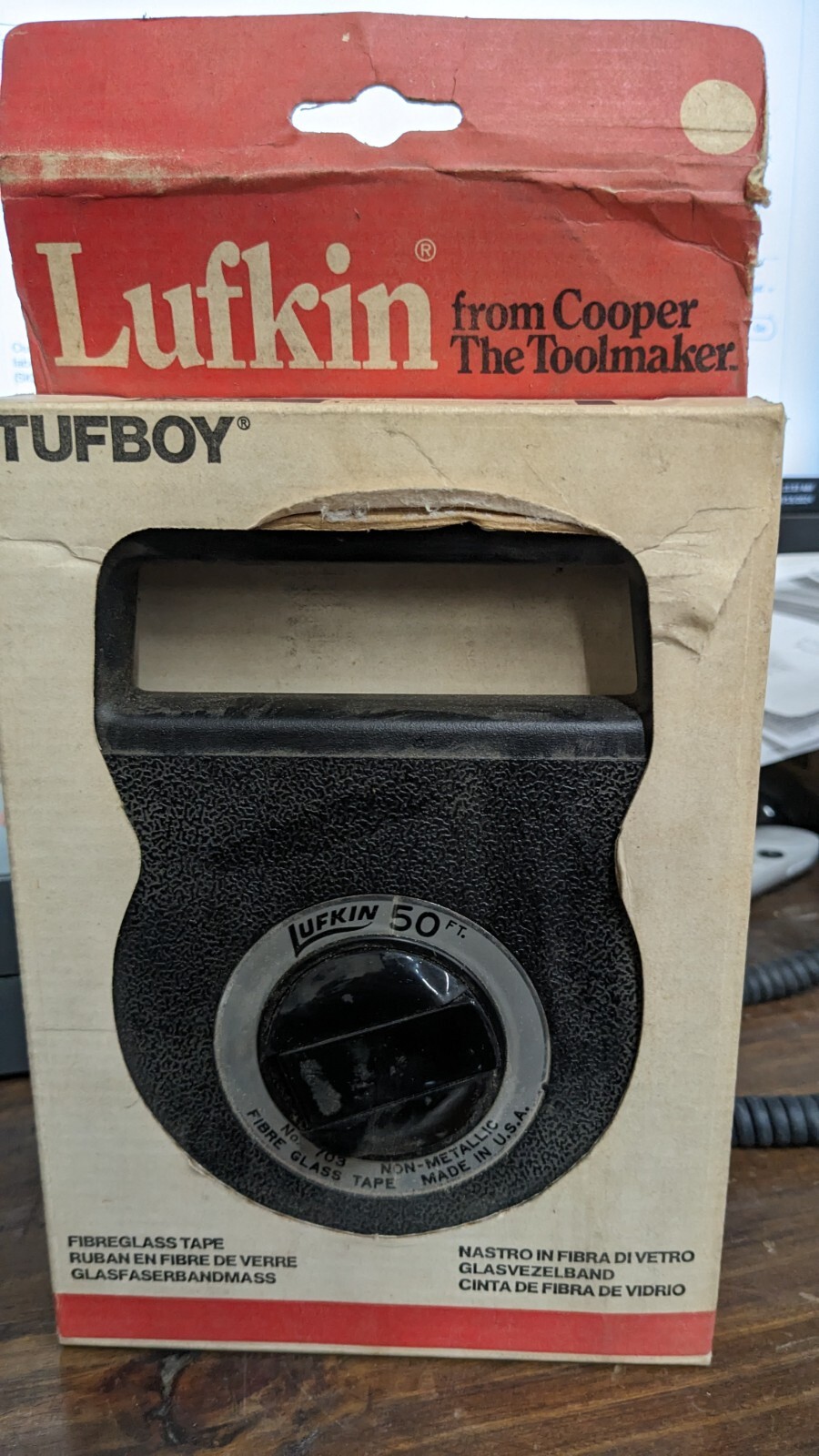 Vintage Lufkin Tufboy 703 50′ Tape Measure