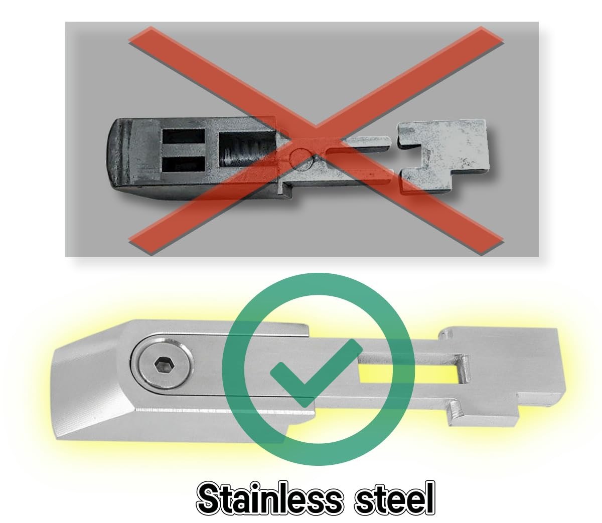 RV Door Handle Repair Kit, Stainless Steel V Handle for Trimark T507