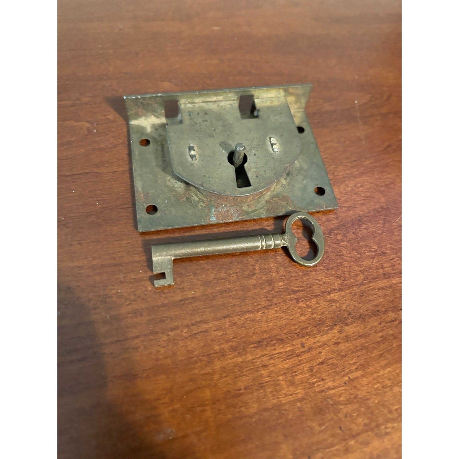 Vintage Working lock with Key Antique Style Brass Lock Set