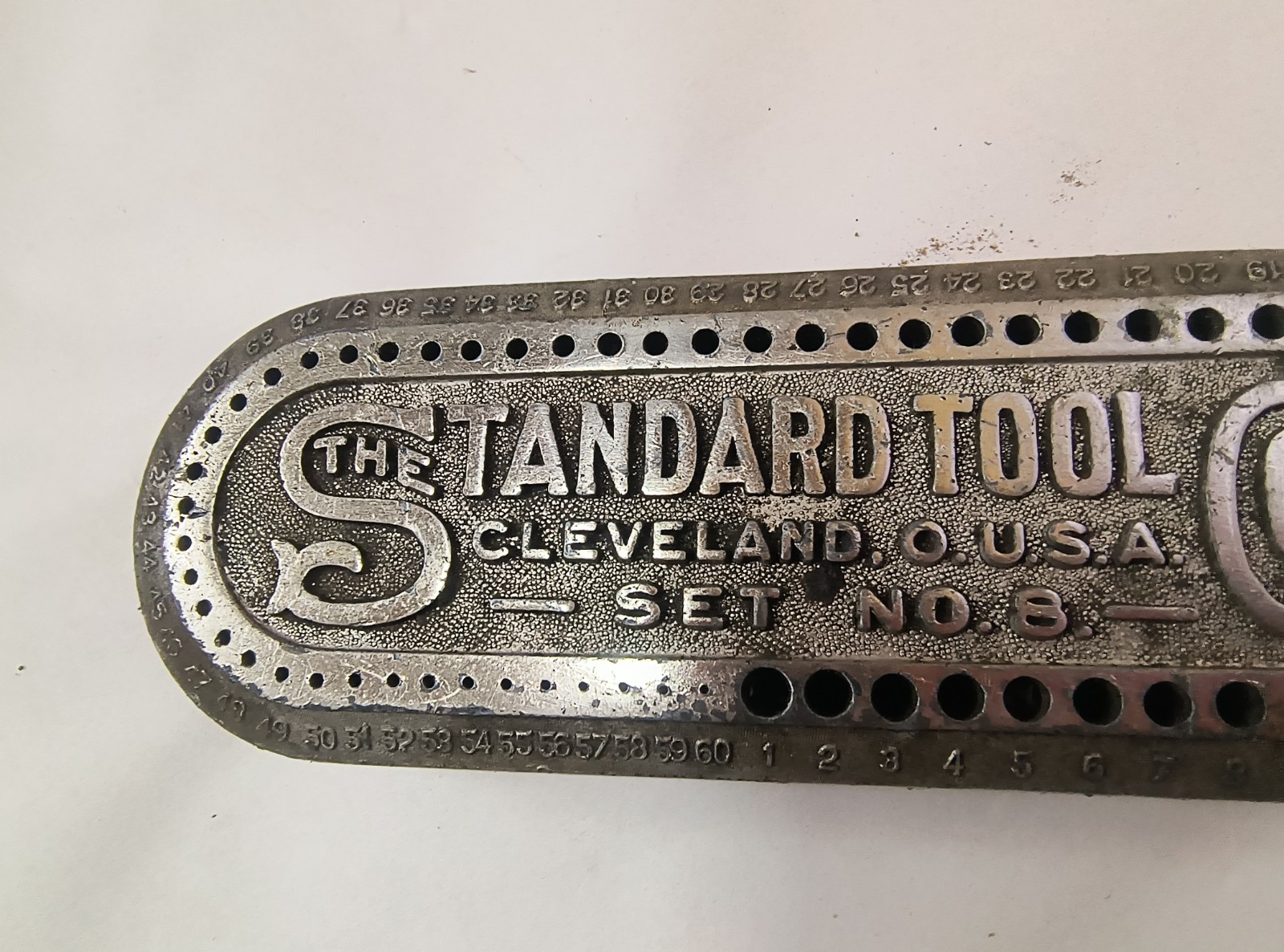 Vintage Standard Tool Co. Cleveland OH USA Set No. 8 Drill Bit Holder