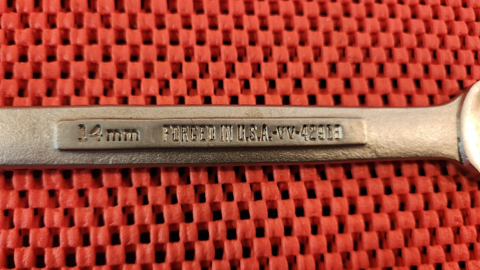 MADE IN U.S.A. VINTAGE CRAFTSMAN 14mm COMBINATION WRENCH, 12 POINTS, VV-42918