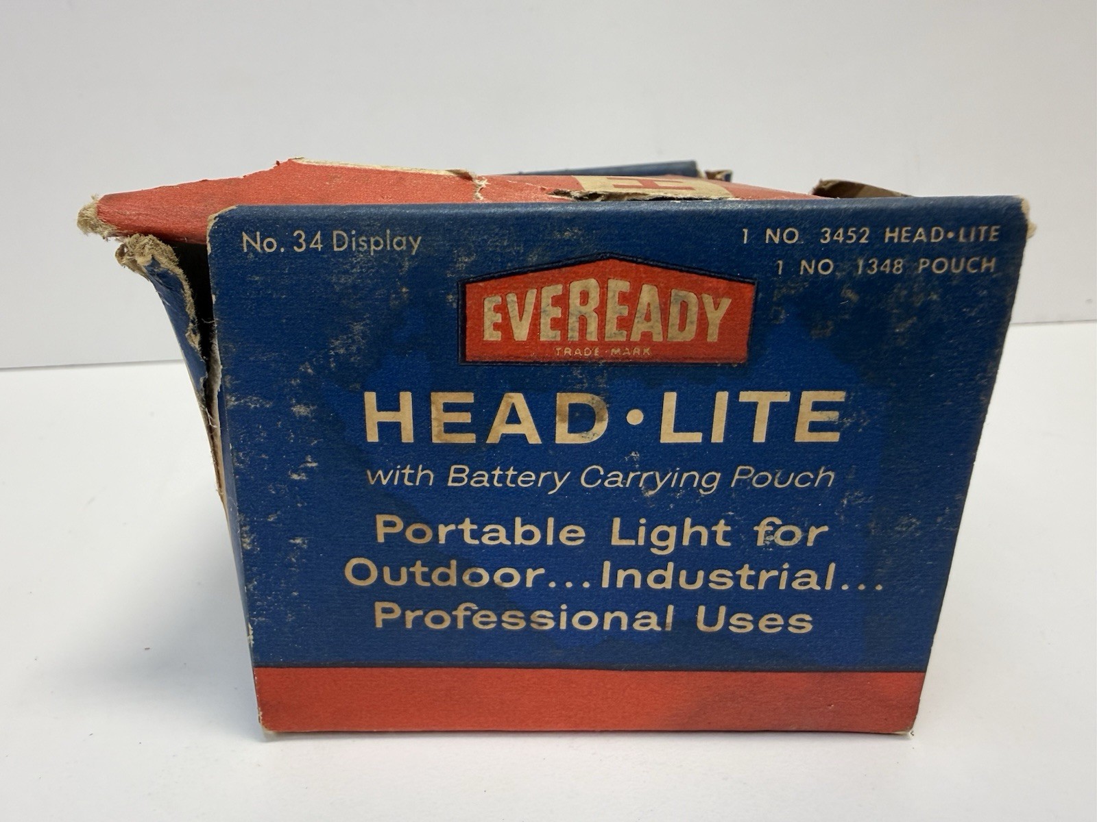 Vintage EveReady Headlight Bright Long Range Beam No34 NOS In Box Rare OldStock