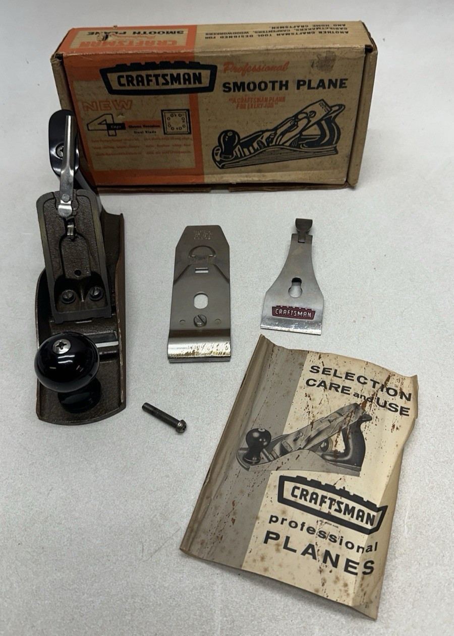 Craftsman 619-37421 Smooth Bottom Hand Plane Box and Manual Sargent Made USA