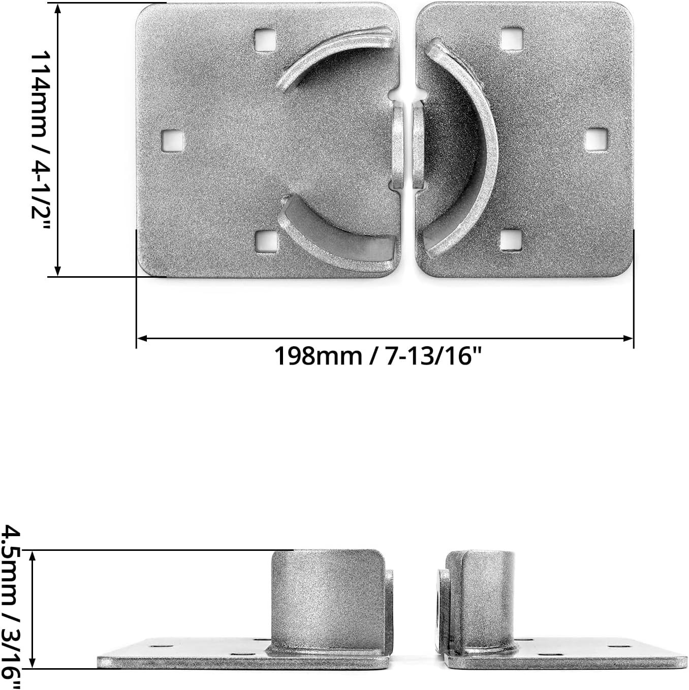2 Pack Heavy Duty Puck Lock Hasp Hidden Shackle Padlocks Trucks Vans Gates Doors