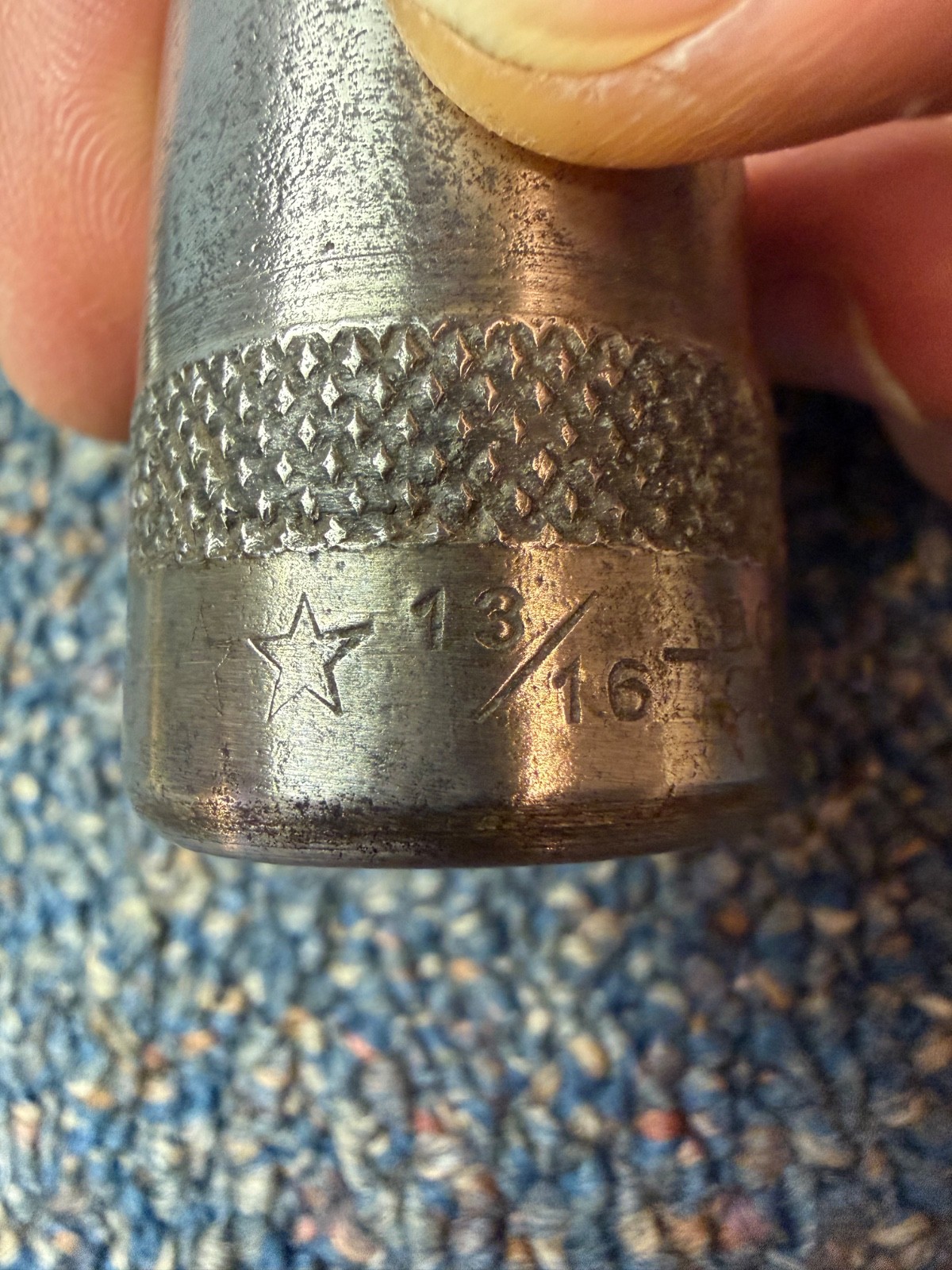 Vtg Bog Mfg 1/2″ drive sockets, 12-point, 5/8″ & 13/16″, nice condition